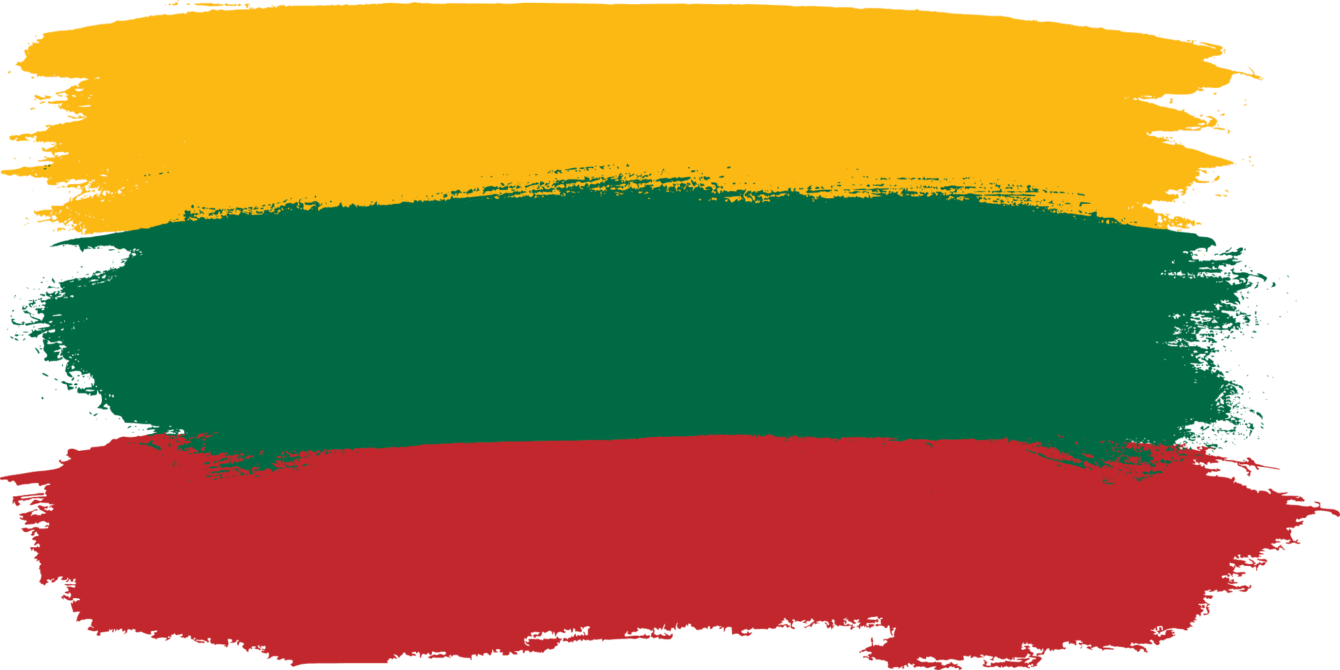 Lithuanian Flag Brush Stroke PNG Image