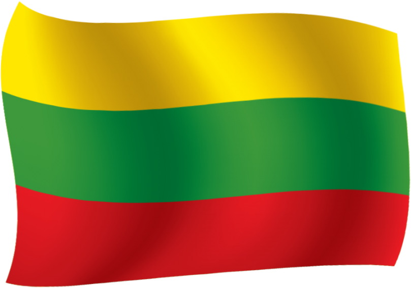 Lithuanian Flag Waving PNG Image