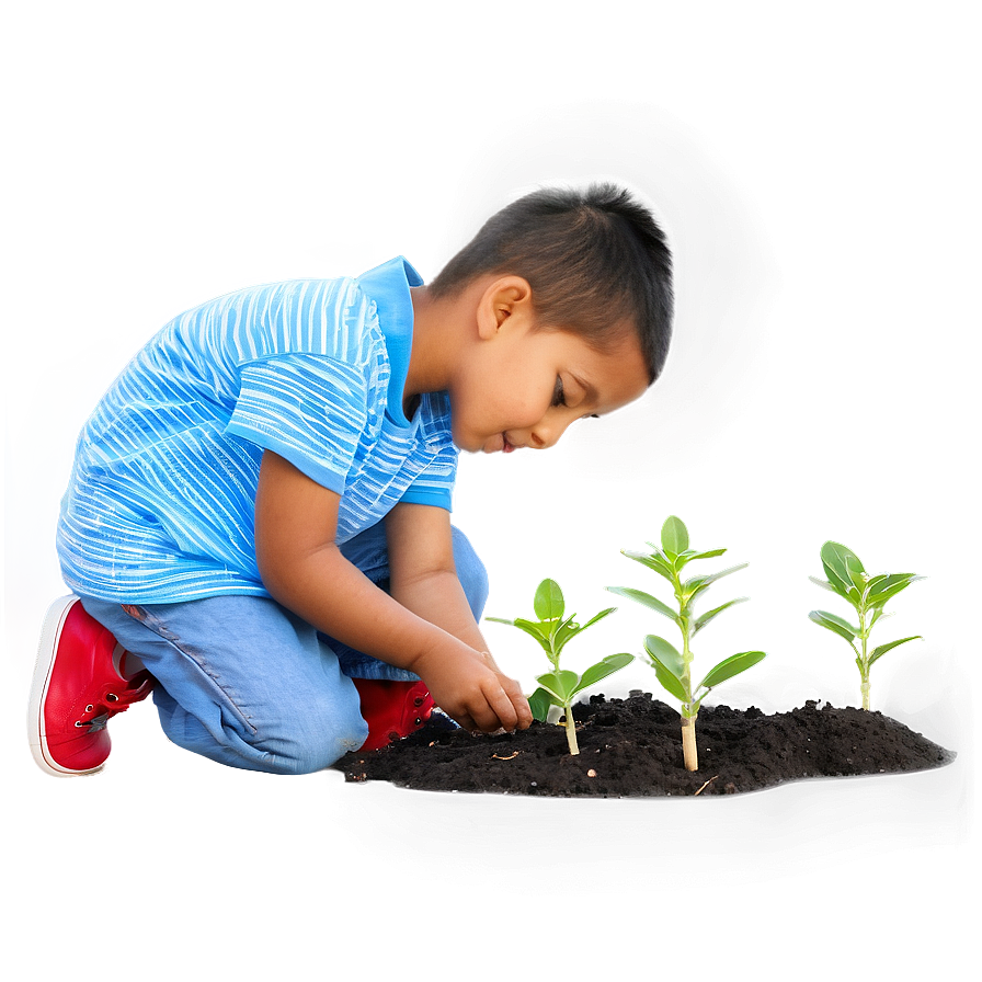 Little Kid Planting Tree Png 13 PNG Image