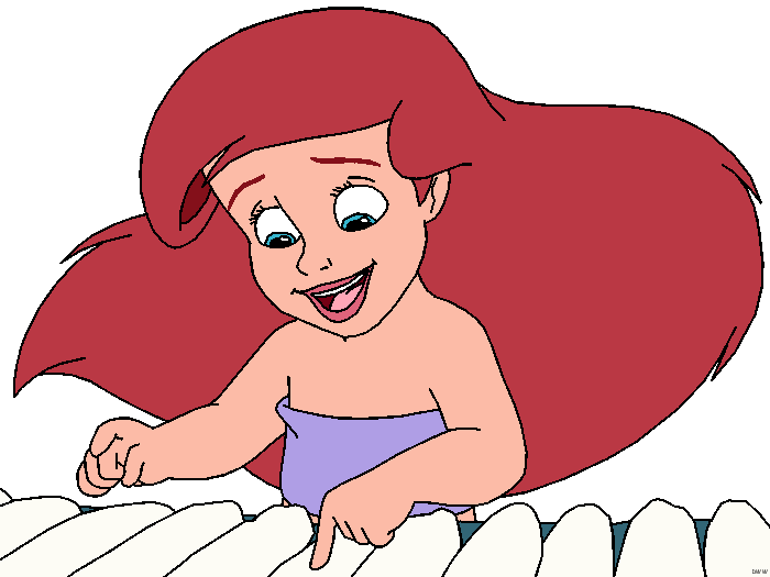 Little Mermaid Animated Character Smiling PNG Image