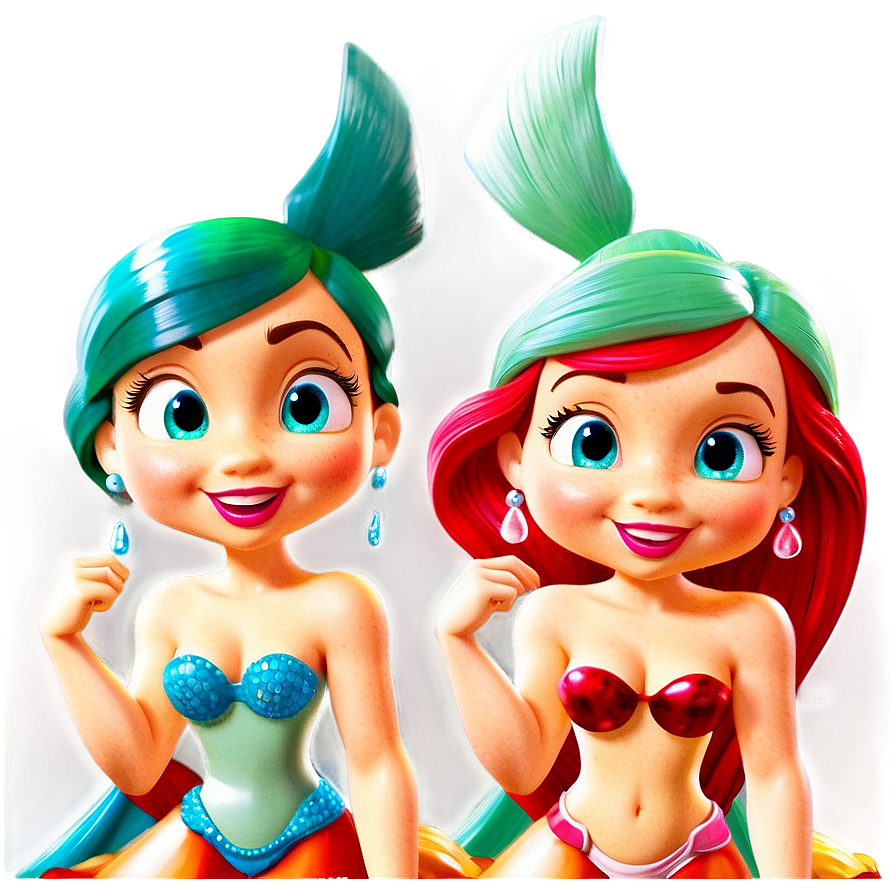 Little Mermaid Characters Png Qrs PNG Image