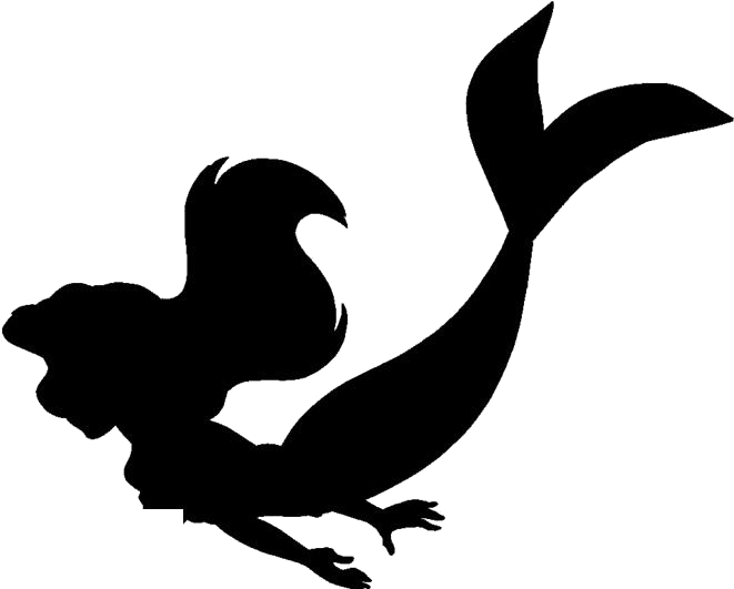 Little Mermaid Silhouette PNG Image