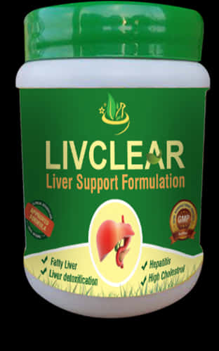 Liv Clear Liver Support Supplement Bottle PNG Image