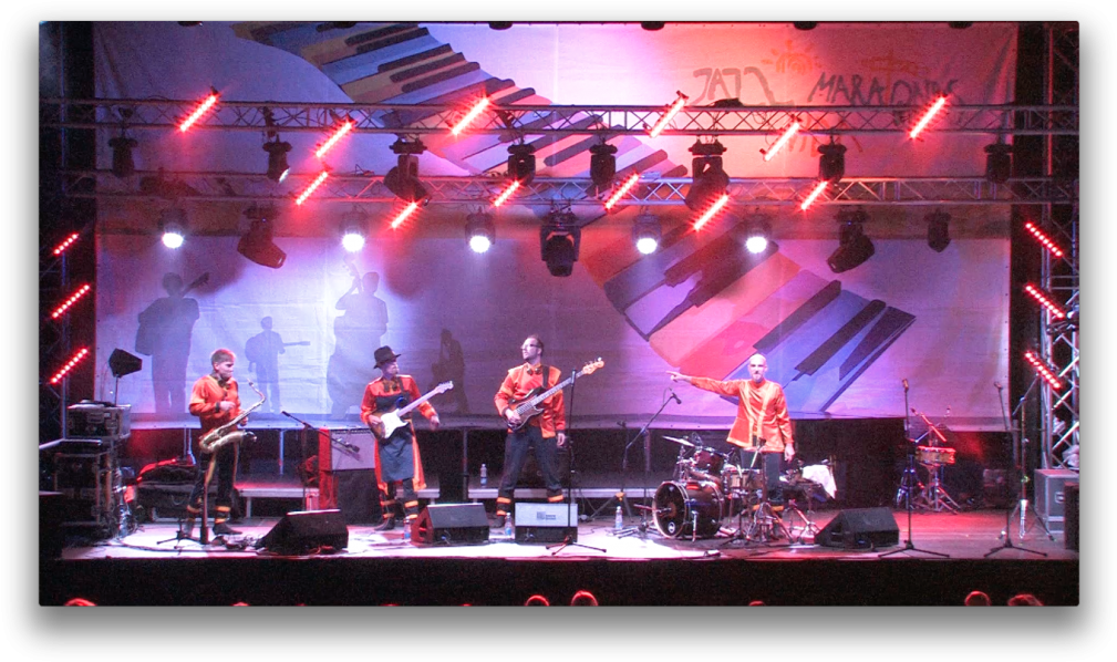 Live Band Performance Stage Lights PNG Image