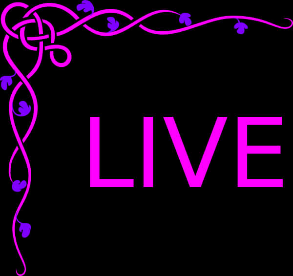 Live_ Broadcast_ Graphic_with_ Pink_ Accents PNG Image