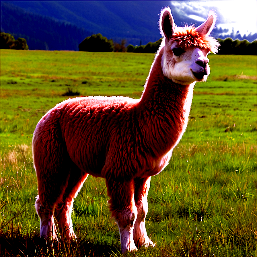 Llama In Field Png 23 PNG Image