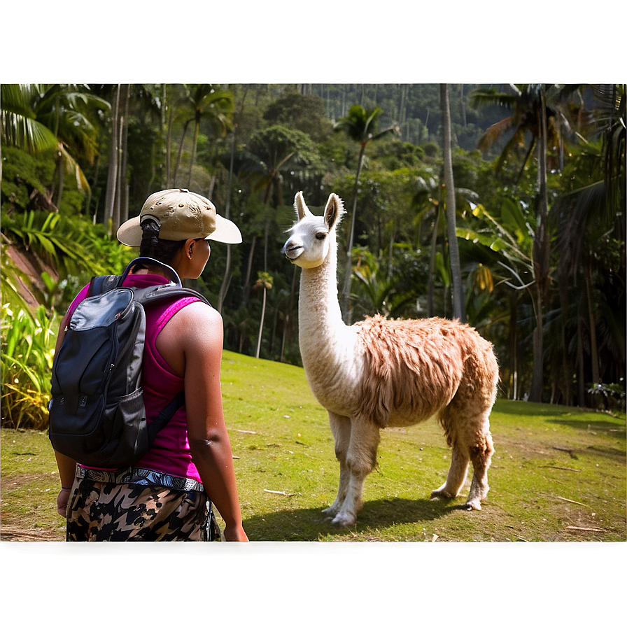 Llama Trekking Png Fky PNG Image