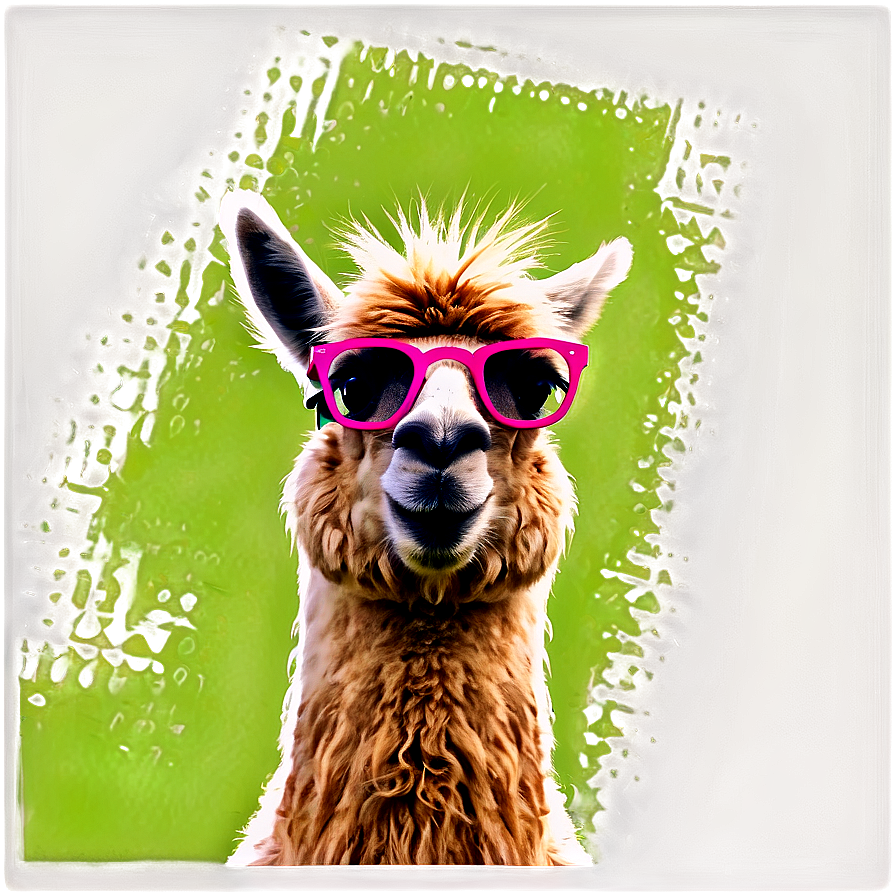 Llama With Glasses Png 46 PNG Image