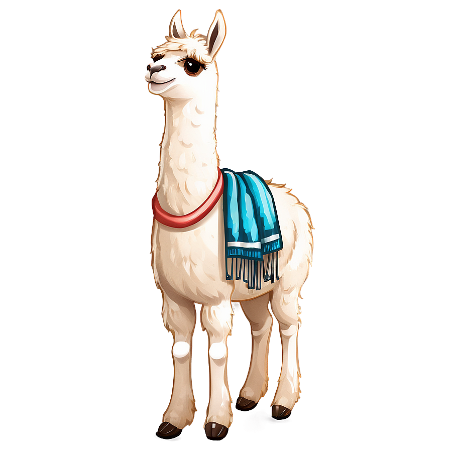 Llama With Scarf Png 06202024 PNG Image