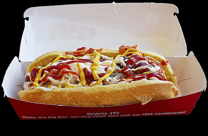 Loaded Hot Dogin Box PNG Image