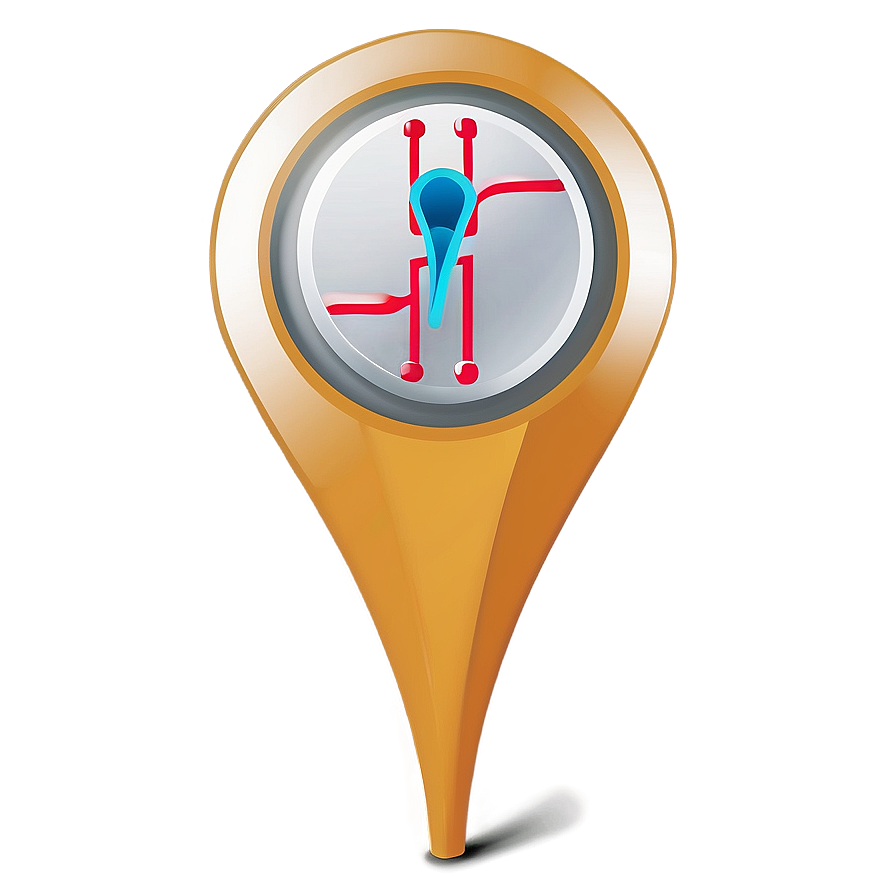 Location Pin With Pulse Png Fto PNG Image