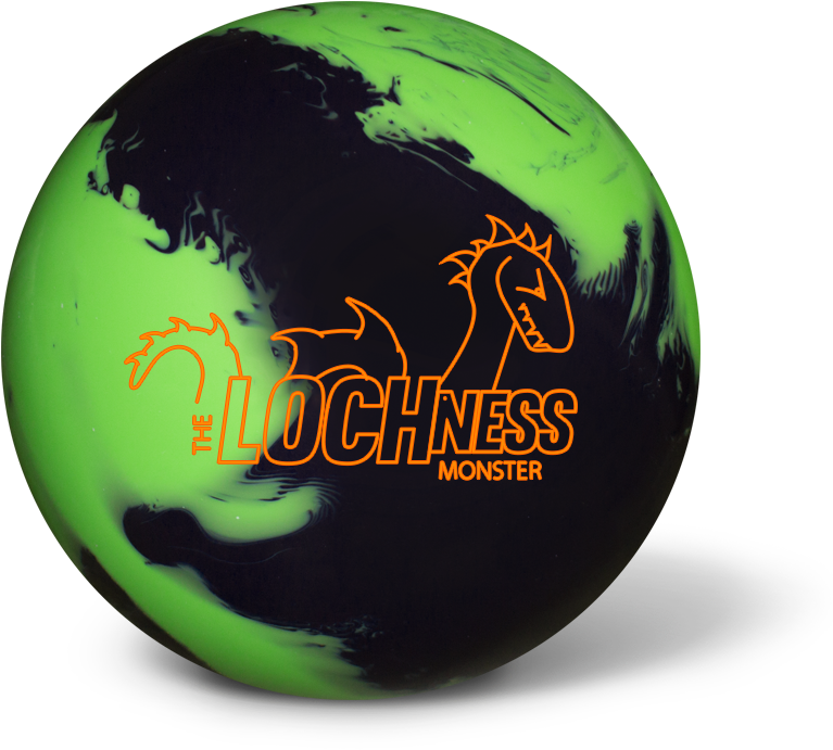 Lochness Monster Themed Bowling Ball PNG Image