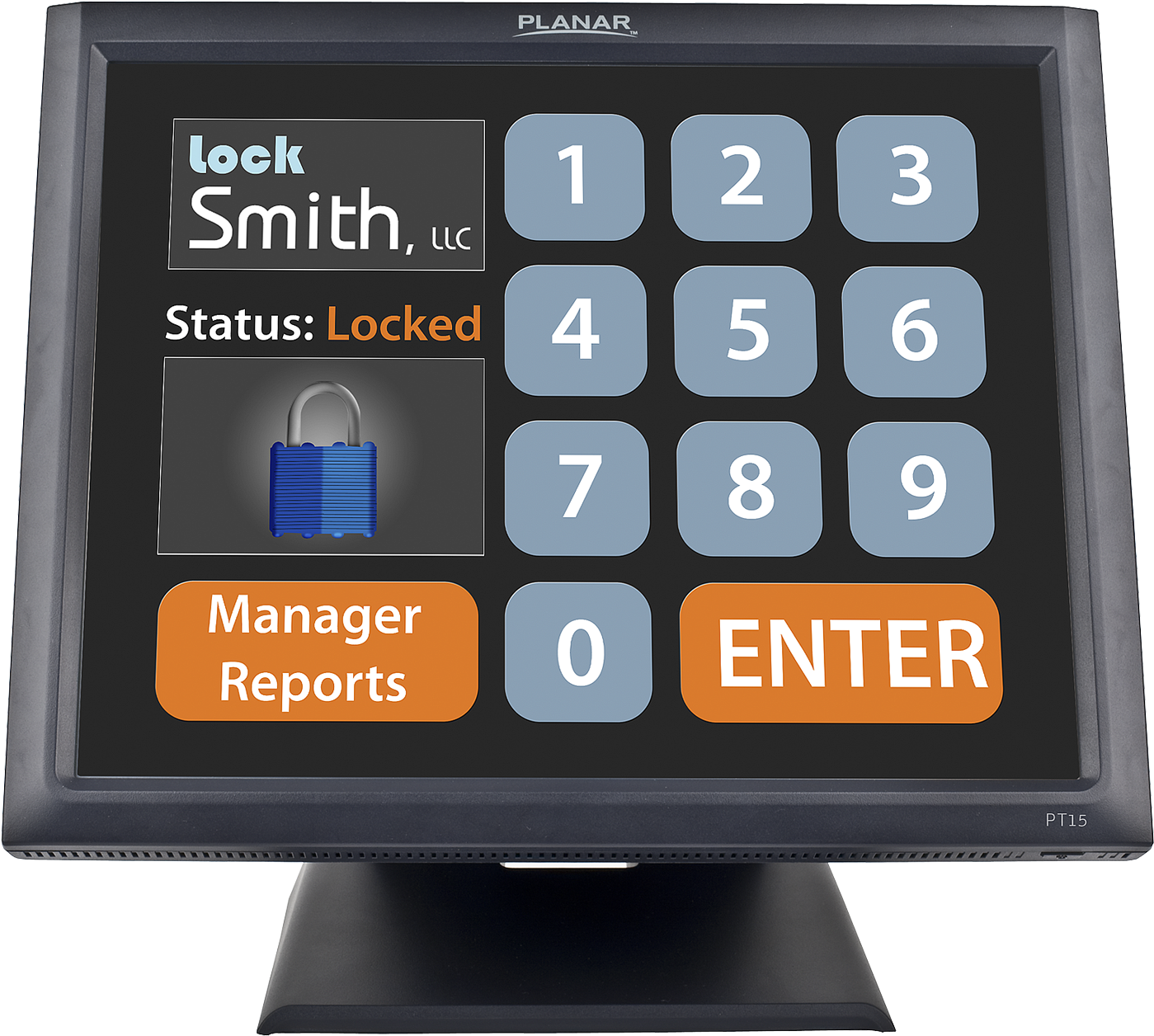 Locked Screen Monitor Display PNG Image