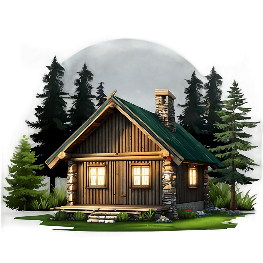 Log Cabin In The Woods Png Jns4 PNG Image