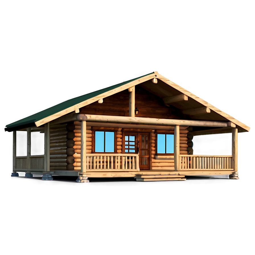 Log Cabin With Loft Space Png Hgf54 PNG Image