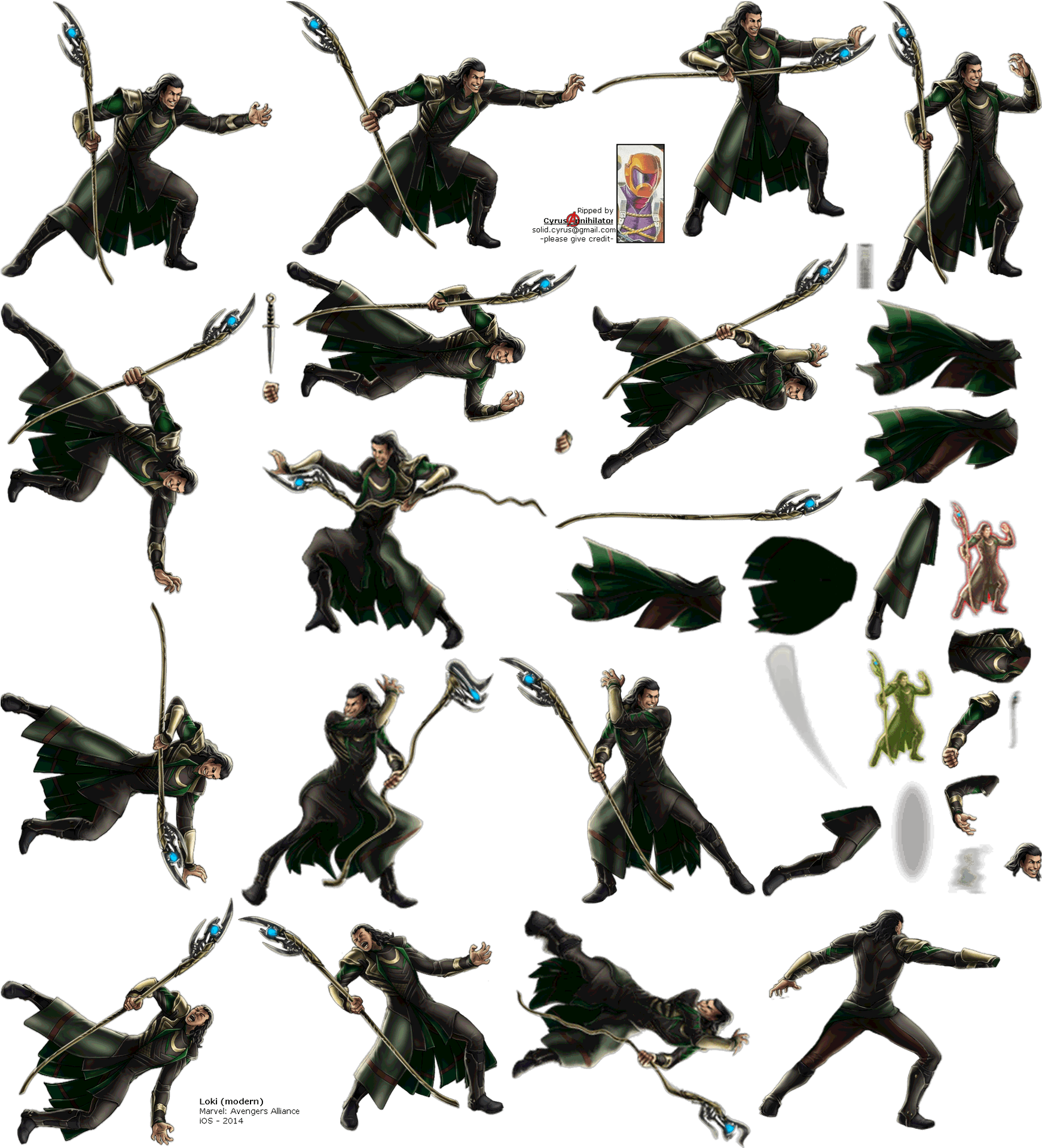 Loki_ Character_ Sprite_ Sheet PNG Image