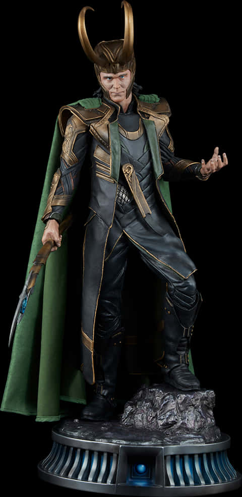 Loki Statue Avengers Collectible PNG Image