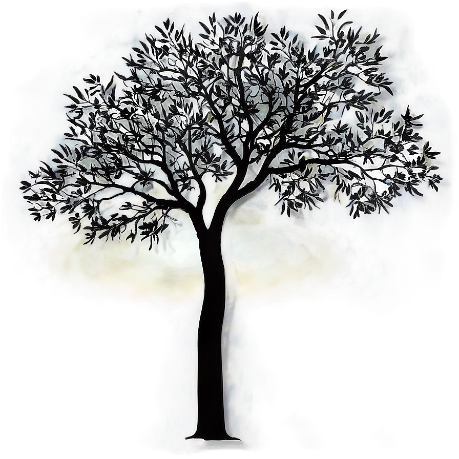 Lone Tree Silhouette Png Aah39 PNG Image