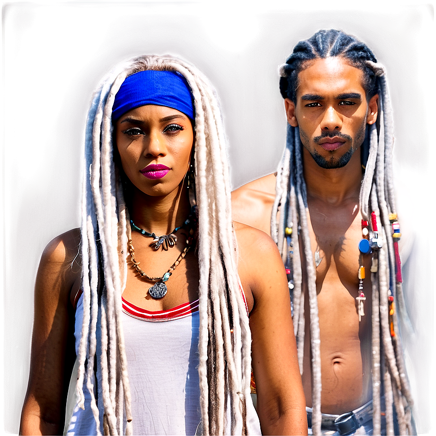 Long Dreads Fashion Png 05242024 PNG Image