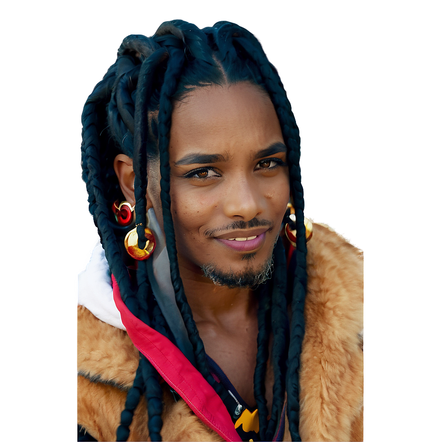 Long Dreads Fashion Png Itw4 PNG Image