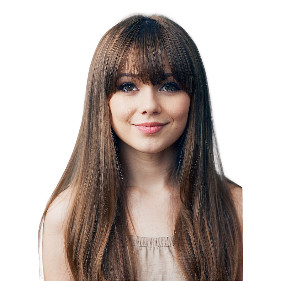 Long Hair With Bangs Png Jfd PNG Image