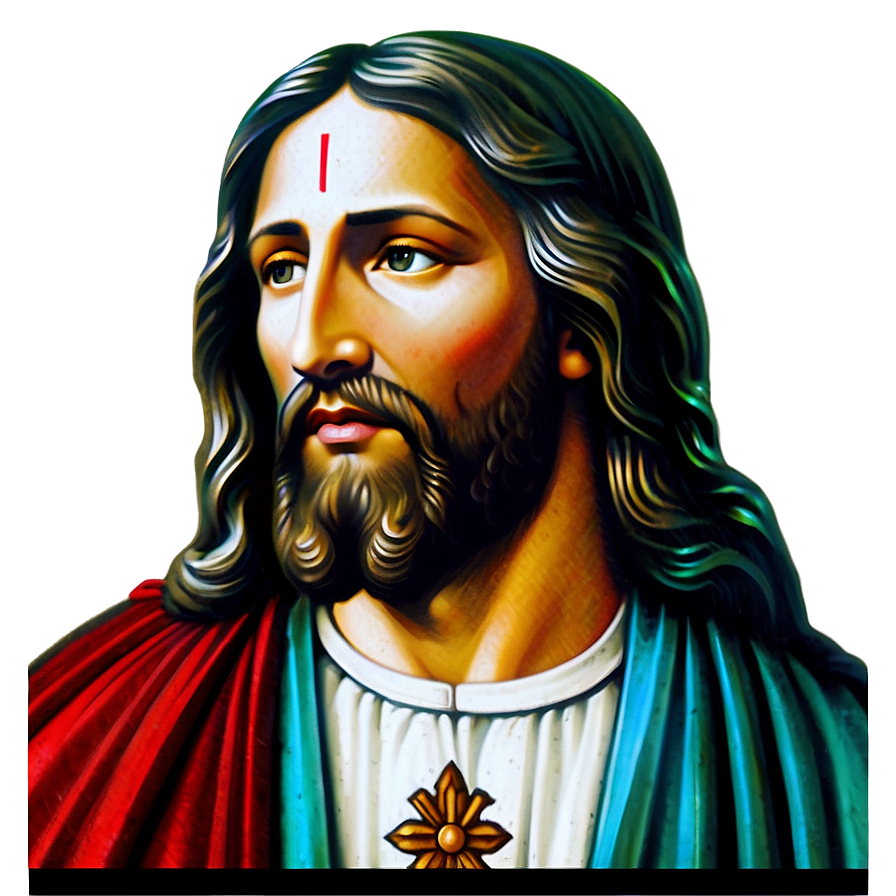 Lord Jesus Face Drawing Png Jgx PNG Image