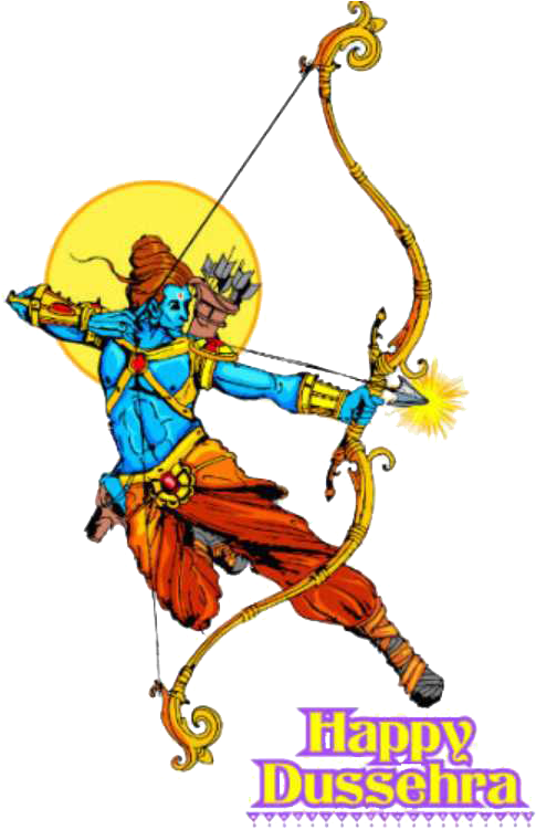 Lord Rama Archer Dussehra Celebration PNG Image