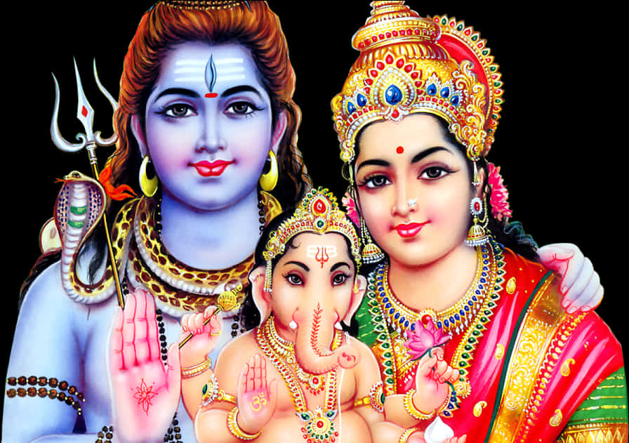 Lord_ Shiva_ Family_ Portrait PNG Image