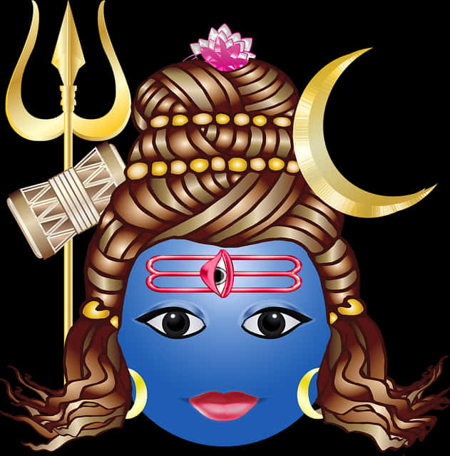 Lord Shiva Iconic Symbolism PNG Image