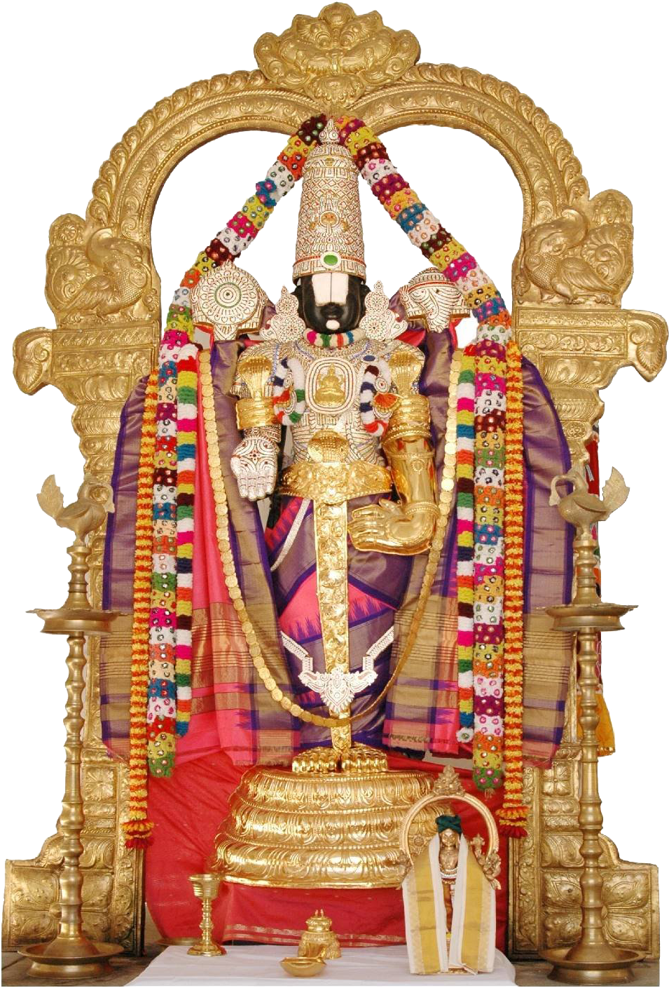 Lord Venkateswara Statue Tirupati PNG Image