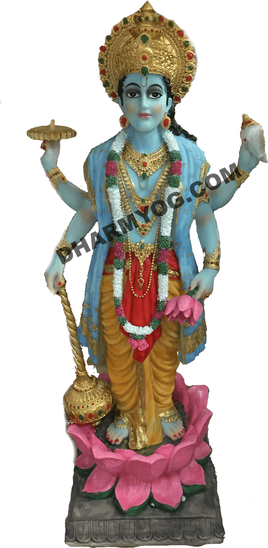 Lord Vishnu Statue Iconography PNG Image