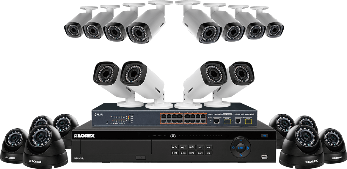 Lorex Security Camera System Collection PNG Image