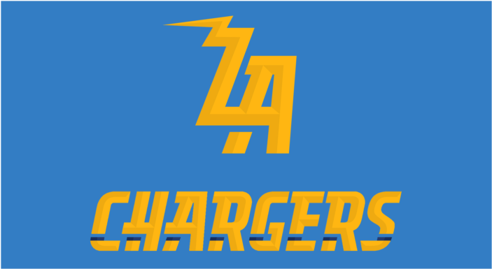 Los Angeles Chargers Logoon Blue Background PNG Image