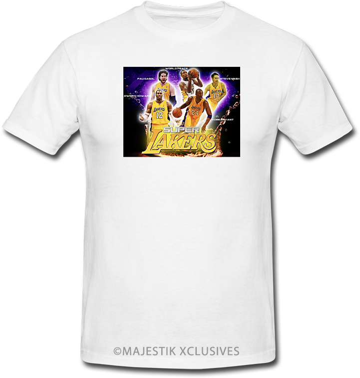 Los Angeles Lakers Super Team T Shirt PNG Image