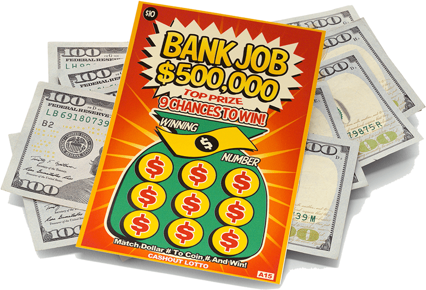 Lottery Scratch Cardand Cash PNG Image