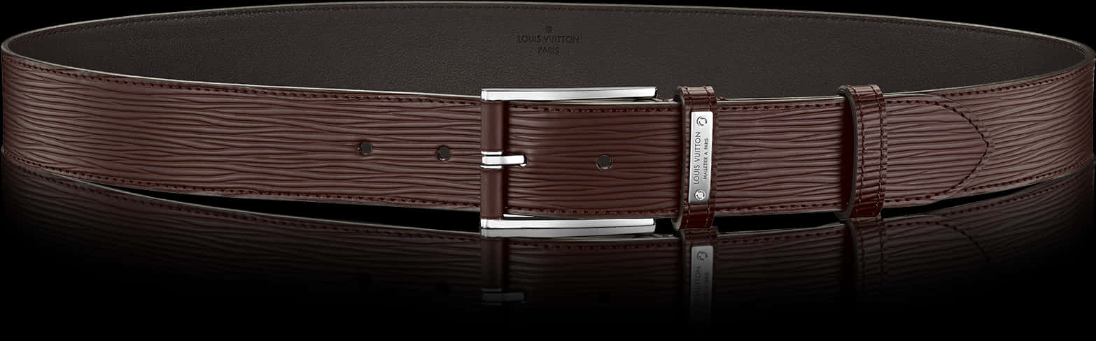 Louis Vuitton Designer Leather Belt PNG Image