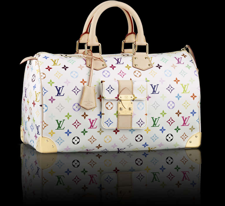 Louis Vuitton Multicolor Monogram Handbag PNG Image