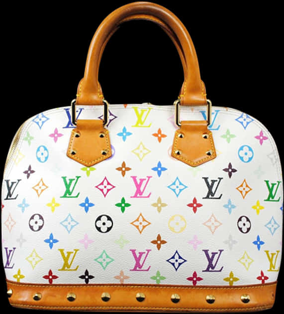 Louis Vuitton Multicolor Monogram Handbag PNG Image