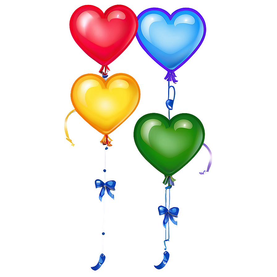 Love Heart Balloon Png Clx PNG Image