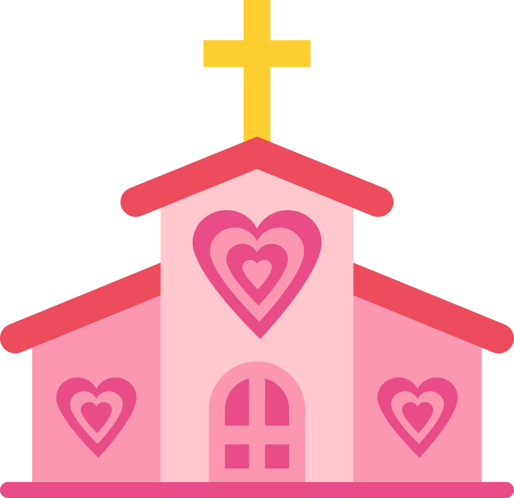 Love Heart Church Clipart PNG Image