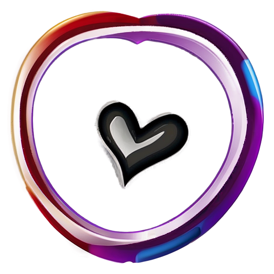 Love Heart Drawing Png Bst94 PNG Image