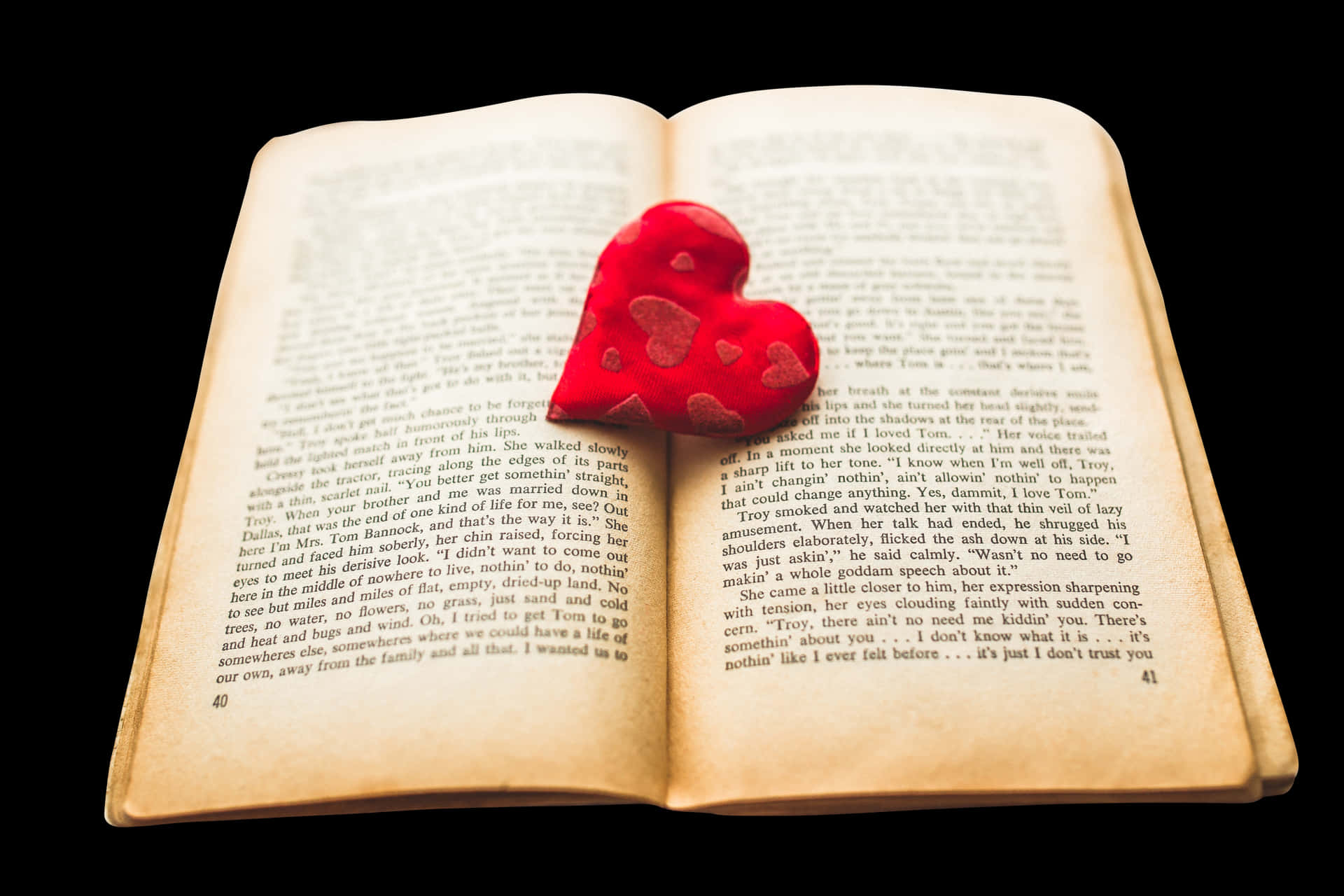 Love Hearton Book Pages PNG Image