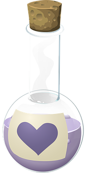 Love Potion Bottle PNG Image