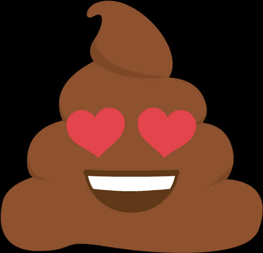 Love Struck Poop Emoji PNG Image