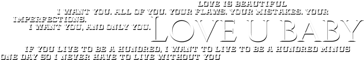 Love U Baby Romantic Quote PNG Image