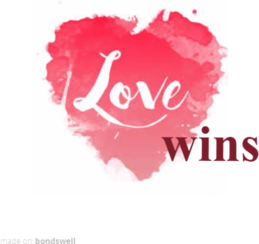 Love Wins Heart Graphic PNG Image