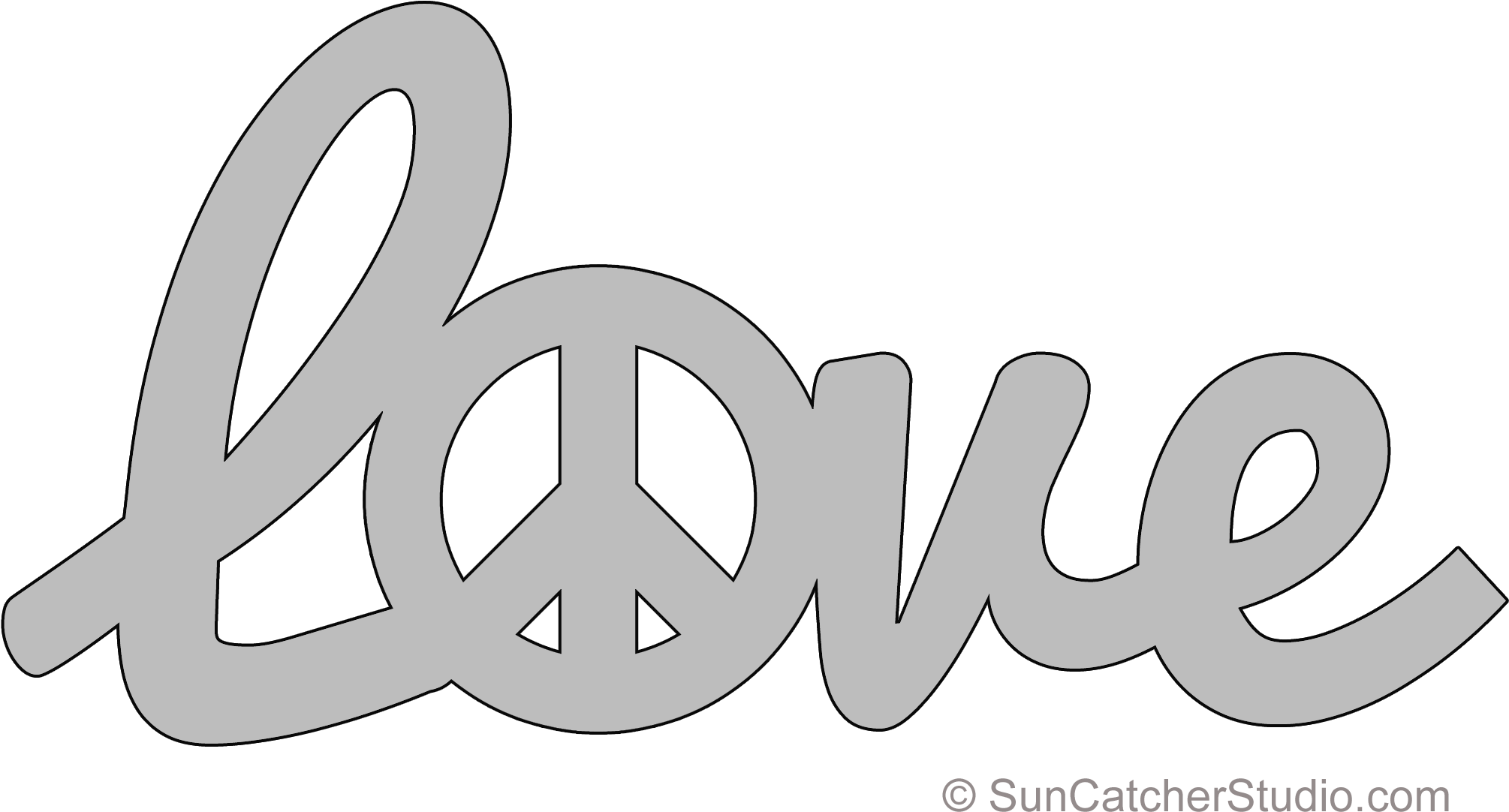 Loveand Peace Symbol Artwork PNG Image