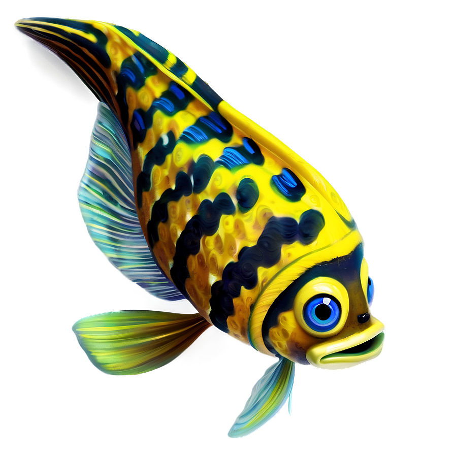 Lovely Fish Character Png 06292024 PNG Image