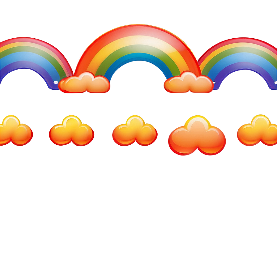 Lovely Rainbow Emoji Png 64 PNG Image