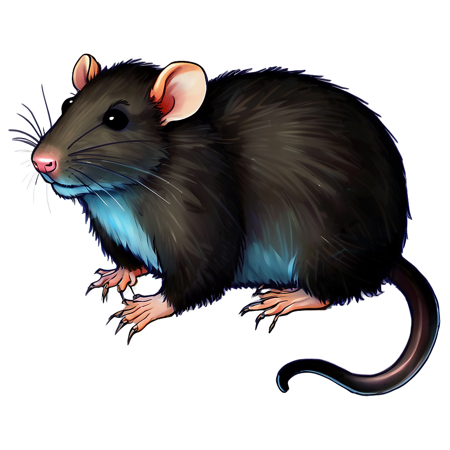 Lovely Rat Drawing Png 06252024 PNG Image